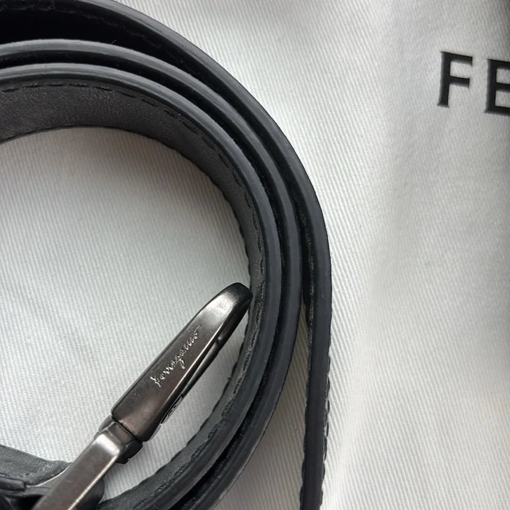 Salvatore Ferragamo Black Leather Men's Bag